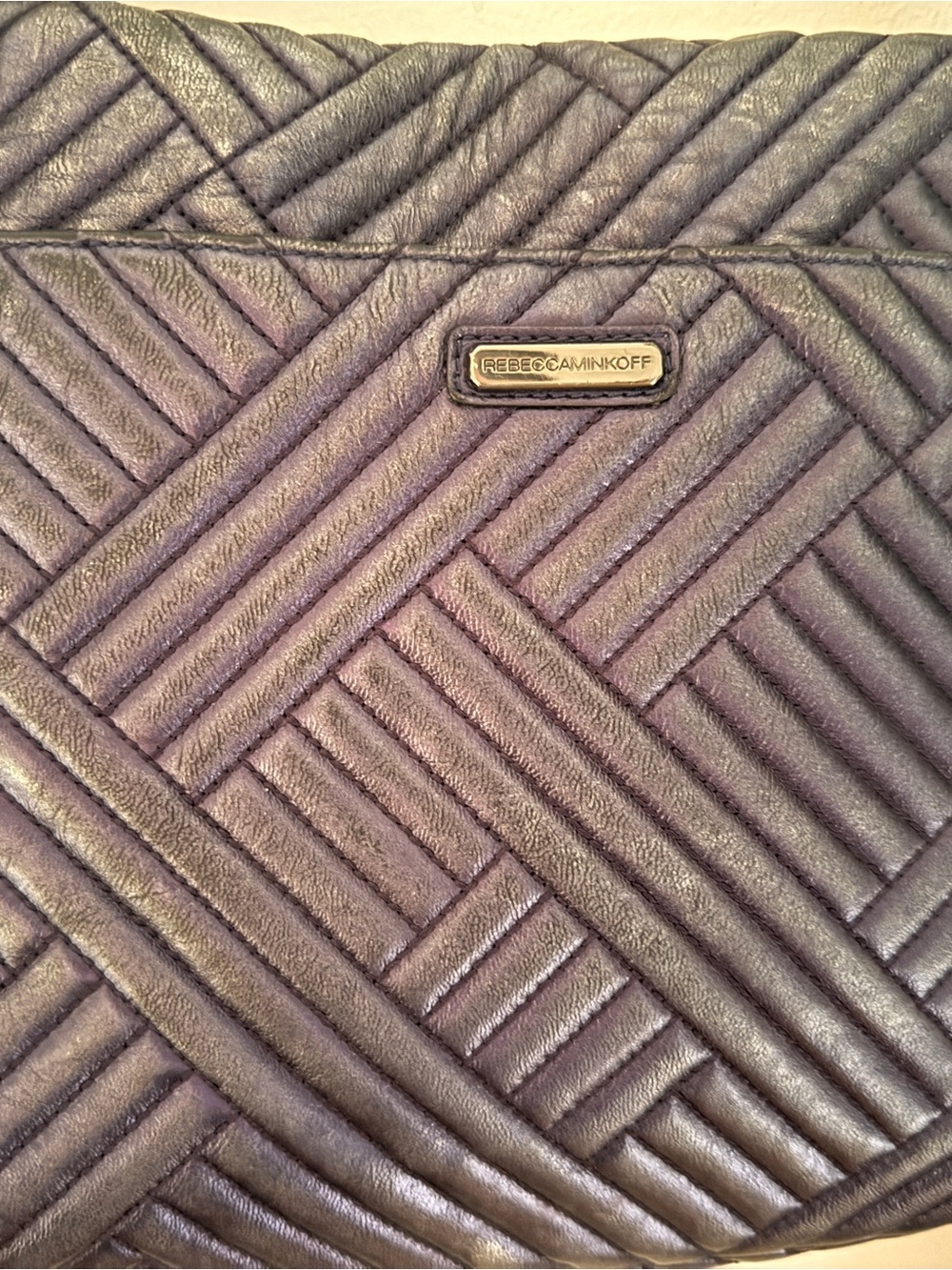 Rebecca Minkoff Affair Chain Crossbody | Metallic purple + gunmetal - Picture 3 of 10